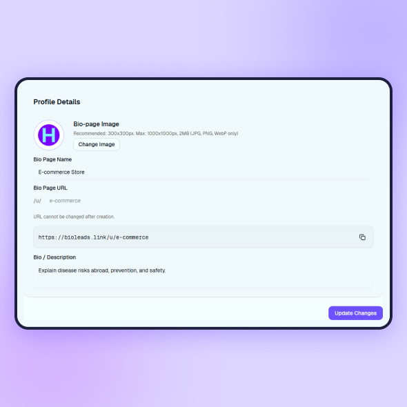 Create your bio page
